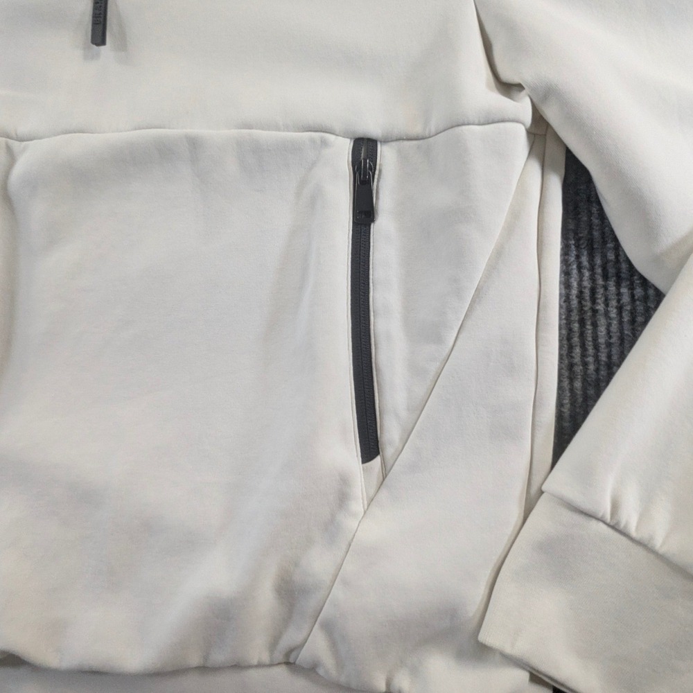 BRAX LAB Lovis Quarter Zip‎ Technical Pullover Off White Cream Size M View 6